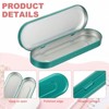 Unique Bargains Portable Rectangular Pen Makeup Brushes Metal Hinged Tins Box 3 Pcs - 3 of 4