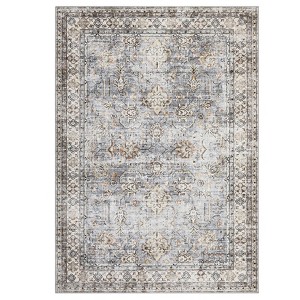 COZONY Washable Distressed Print Non Slip Ultra-Thin Area Rug for Living Room Dining Room - 1 of 4