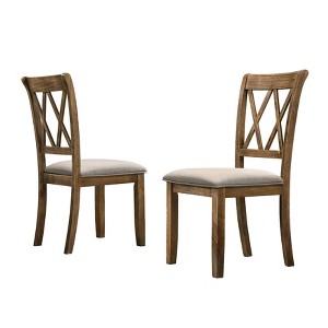 Dexmalle Industrial Set of 2 Fabric Upholstered Dining Chair - 1 of 4