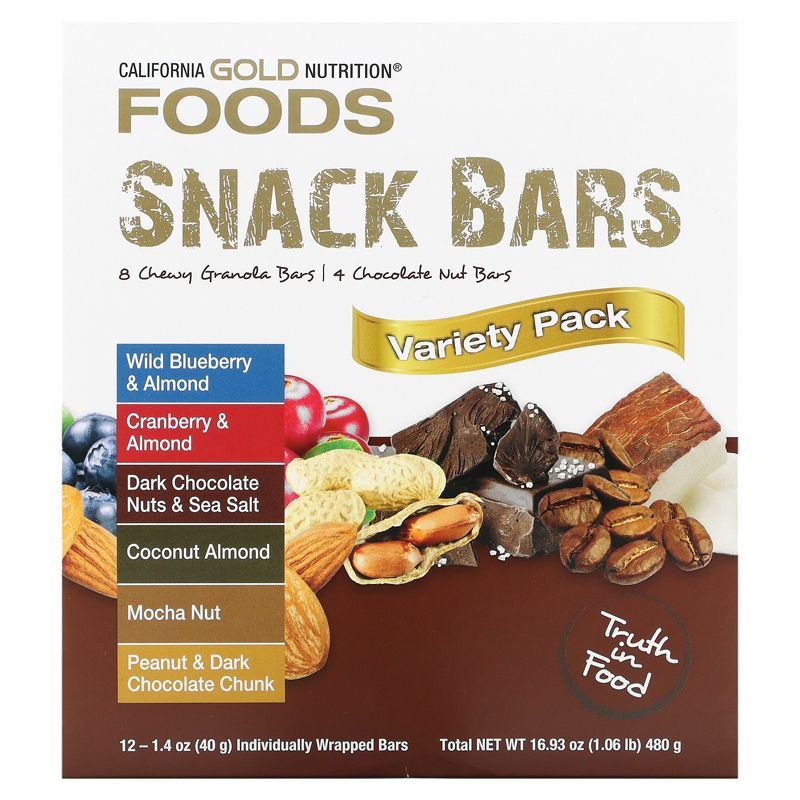 Maple, Nuts, Sea Salt, Variety Pack Snack Bars, Simple Ingredients, 7 g Plant-Based Protein, 6 g Fiber, No Artificial Colors, Flavors, Sweeteners,, 2 of 3