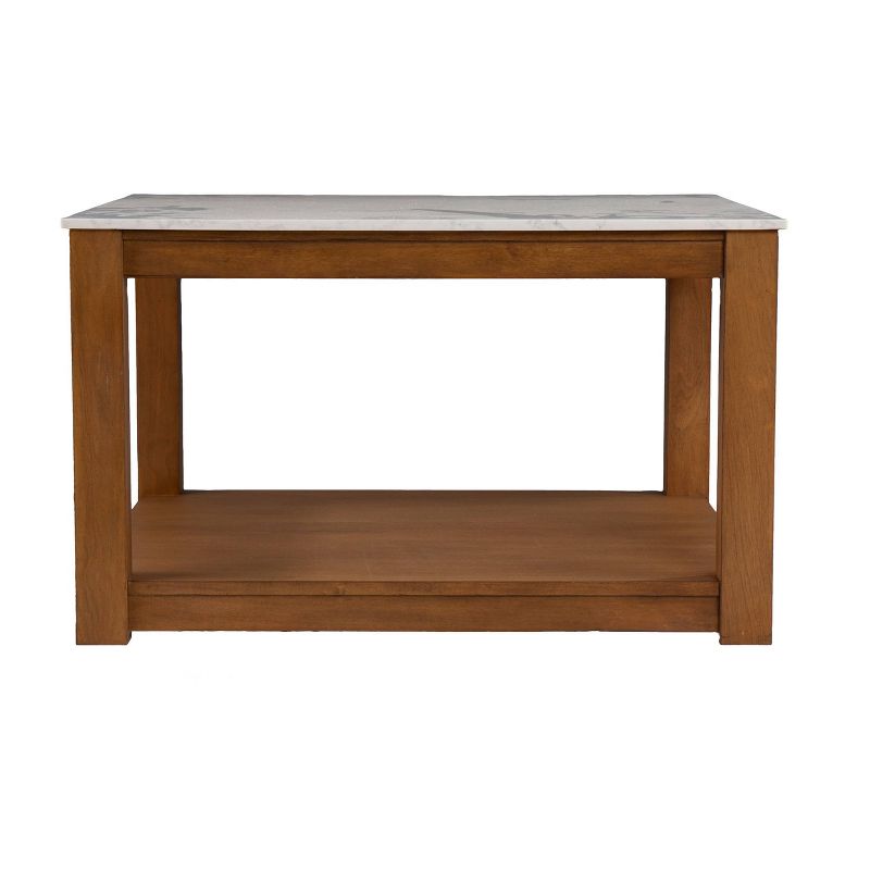 Vebell Square Cocktail Table White/Natural - Aiden Lane, 6 of 10