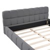 Sapphtopaz Bed Frame with Cookie-Shaped Upholstered Headboard Platform Bed with Slats Support for Bedroom, No Box Spring Needed - 3 of 4