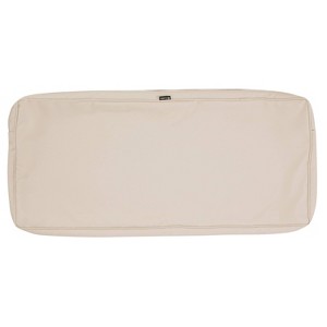 Classic Accessories 42" x 18" x 3" Montlake Water-Resistant Patio Bench/Settee Cushion Slip Cover Antique Beige - 1 of 4