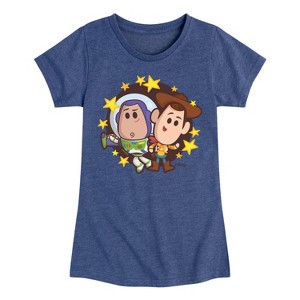 Girls' - Disney - Buzz And Woody Fitted Short Sleeve Graphic T-Shirt - 1 of 4