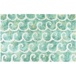 Simple Spaces Dancing Waves Indoor Rug Only – Ocean-Inspired, Soft & Durable – Easy-Care Runner Rug for Coastal, Nautical & Beach Decor - 1 of 2