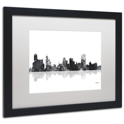 Trademark Fine Art -Marlene Watson 'Memphis Tennessee Skyline BG-1' Matted Framed Art