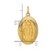 Black Bow Jewelry 14k Yellow Gold Solid 3D Oval Miraculous Medal Pendant - 4 of 4