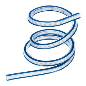Unique Bargains Flexible Curve Plastic Bendable Markings Ruler for Drawing Sewing - 1 of 4