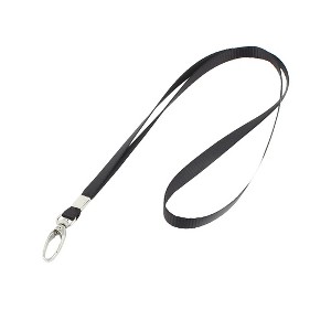 Unique Bargains Household Swivel Lobster Clasp Neck Strap Lanyard for ID Badge Holder Key Black - 1 of 4