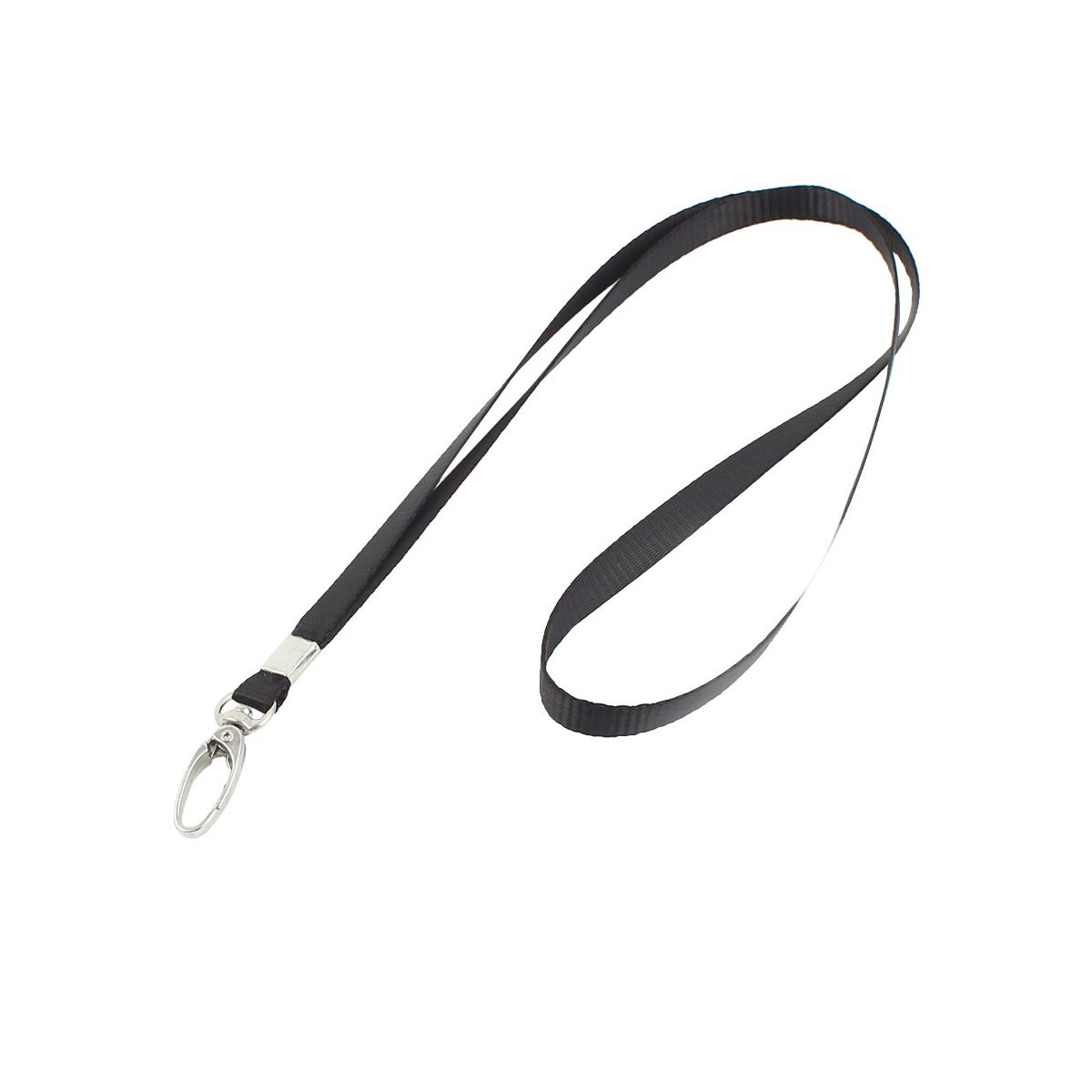 Unique Bargains Household Swivel Lobster Clasp Neck Strap Lanyard for ID Badge Holder Key Black