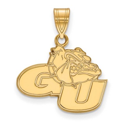 Black Bow Jewelry 14k Yellow Gold Gonzaga Bulldogs NCAA Medium Pendant