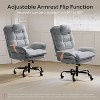 Bestier Big and Tall Executive Office Chair with Flip-Up Arms, Adjustable Height, Reclining Office Chair with Headrest & Side Pockets - 3 of 4