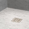 Hydroware Square Shower Drain - C06 Brushed - 6 Inches - 2 of 4