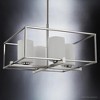 Urban Ambiance Luxury Minimalist Chandelier,  12.875"H x 21.625"W,  Brushed Nickel Finish, UHP3120 - 3 of 4
