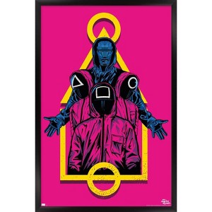 Trends International Netflix Squid Game - Masked Men Framed Wall Poster Prints - 1 of 4