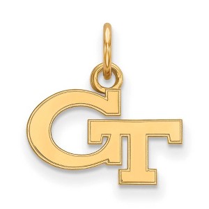 Black Bow Jewelry 14k Yellow Gold Georgia Tech Yellow Jackets NCAA Extra Small Pendant - 1 of 3