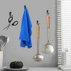 LunaLulinlk Heavy Duty Robe Hook Retro Wall Hanger Rustproof Hardware for Hanging Coat Towel Clothes, 10pcs Black - 2 of 4