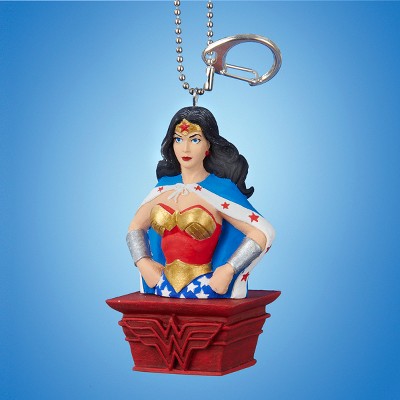 Kurt S. Adler 3.25" Wonder Woman Clip-On Keychain Christmas Ornament - Red/Blue