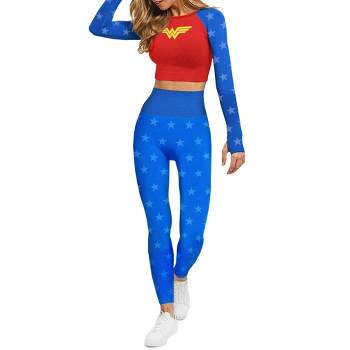 Batgirl Womens Cosplay Active Workout Outfits – Legging And Shirt 2pc Sets  By Maxxim X-large : Target