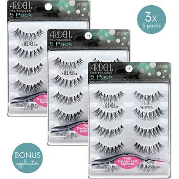 Ardell 5 Pack Eyelashes - Black Demi Wispies #68980 (3 Qty) (15 Pairs)