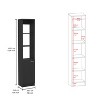 NicBex File Cabinet with 1 Shelf,Office Cabinet with Round Knob Design,Modern Vertical Storage Cabinet,Filing Cabinets for Home Office - 3 of 4
