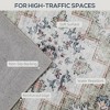 Aghana Digitals Distressed Vintage Flannel Faux Fur Area Rug, 8'x10' Non-Slip Machine Washable - 3 of 4