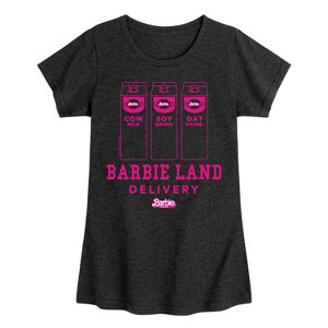 Girls' - Barbie - Barbie Land Delivery Fitted Short Sleeve Graphic T-Shirt - 1 of 4