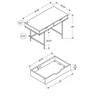 Monarch Specialties Computer Desk Home Office Laptop Storage Drawers 48InchL Work Metal Laminate White Contemporary Modern - 4 of 4