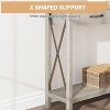 TackView Compact Entryway Table with Storage Drawers Shelf, Narrow Sofa Table with Metal Frame Wood Grain Finish for Living Room Hallway - 4 of 4