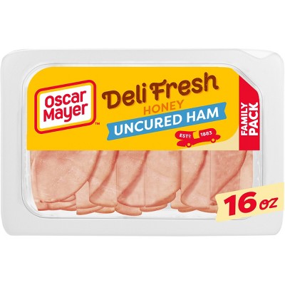 Oscar Mayer Deli Fresh Honey Uncured Ham Sliced Lunch Meat Family Size - 16oz