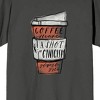 Gilmore Girls Luke's Cafe Coffee Sketchy Art Women's Charcoal Graphic Short Sleeve Crew Neck Tee - 2 of 3