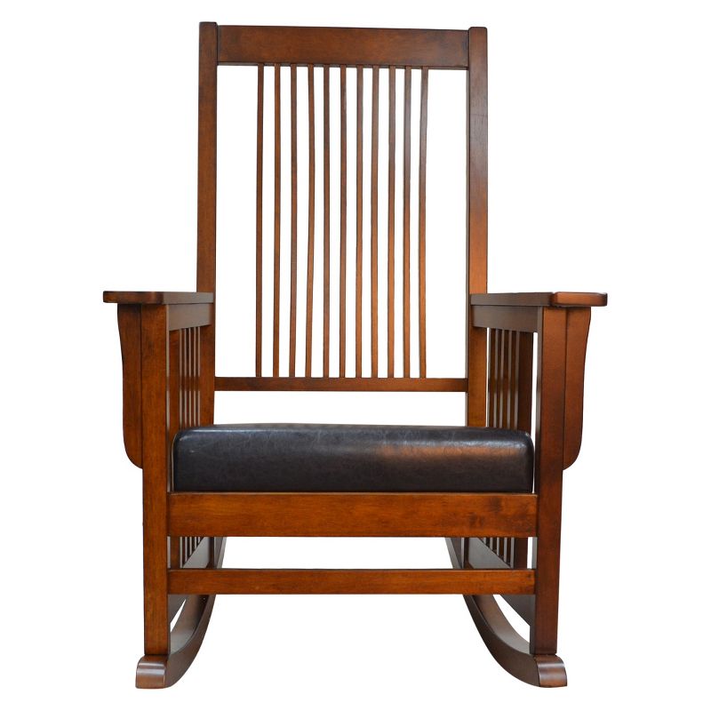 Thomas Mission Rocker - Chestnut - Carolina Chair and Table, 4 of 7