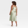 Women's Satin Midi A-Line Dress - Ava & Viv™ - image 2 of 3