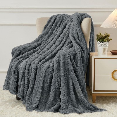 Attop Cozy Soft Lightweight Fuzzy Throw Blanket for Women Portable Throw Blankets for Couch