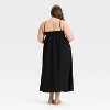 Women's Crewel Maxi A-Line Dress - A New Day™ Black - 2 of 3
