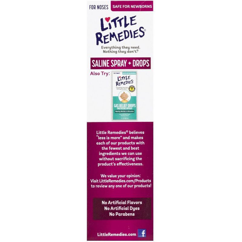 Little Remedies Saline Spray and Drops, Safe for Newborn Babies - 1 fl oz, 6 of 10