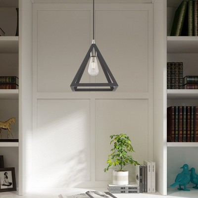 Scandinavian Gray Geometric Metal LED Mini Pendant
