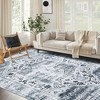 Vintage Rug Soft Oriental Floral Printed Carpet Washable Rug Living Room Bedroom Rug - 2 of 4