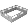 JUJABU Full Size Integral Construction Children's  Floor Bed with Super High Security Barrier and Door - 2 of 4