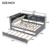 Kumasinova Twin/Full Size Bed Frame with 2 Drawers/Trundle,Wood Twin/Full Bed Frame with Headboard,Platform Bed Frames with Shelves for Teens,Adults - 2 of 4