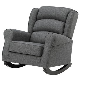 Lyngins Rocking Chair with Loose Seat,Tight Back Cushion,Glider Rocking Chair,Accent Chair for Bedroom,Living Room,Garden - 1 of 4