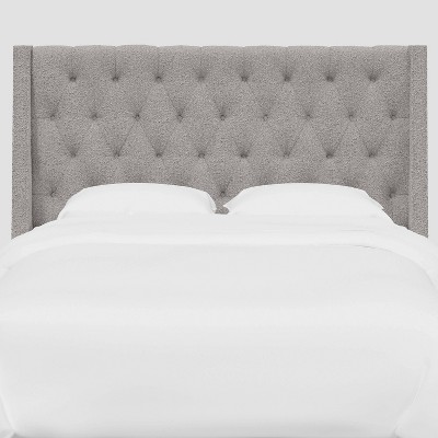 California King Gilford Wingback Headboard in Gray Boucle Milano Elephant - Threshold™: Pine Frame, Spot Clean, 56" Height