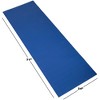 Yoga Mat - Thick Double-Sided 0.25"H - Foam Gym and Workout Equipment - Padded Fitness Surface for Pilates with a Carrying Strap by Wakeman (Blue) - 3 of 4