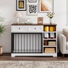 Dog Crate Furniture 47", Large Dog Crate with 2 Drawers and 4 Shelves, Wooden Heavy Duty Dog Crate, Decorative Dog Indoor Kennel Furniture Indoor - 4 of 4