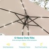 Sonkuki 7.5 ft Outdoor LED Solar Lighted Patio Market Umbrella w/ Push Button Tilt - 4 of 4