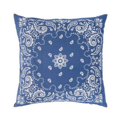 C&F Home Bandana Blue Patriotic 4th of July Memorial Day Labor Day Americana Liberty Decorative Embroidered Pillow