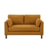 TiramisuBest 57" Orange Upholstered Loveseat With Solid Legs - 2 of 4