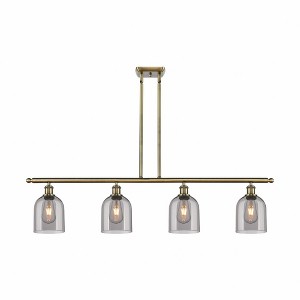 Bella - 4 Light Stem Hung Island In Industrial Style-10 Inches Tall and 48 Inches Wide - 1 of 1
