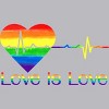 Adult Design By Humans Pride Love is Love Heartbeat By WinterJJ Tank Top - 2 of 2
