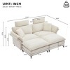 86" Modern Corduroy Upholstered Sectional Sofa with 2 Ottomans, Comfy Deep Seat loveseat Sofa, 4-Seater Cloud Couch for Living Room, Apartment, Office - 3 of 4